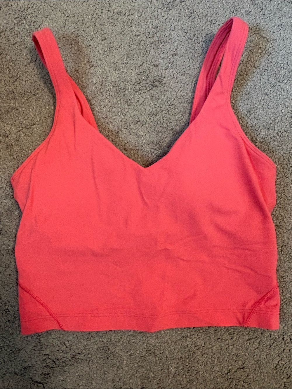lululemon athletica Coral-Red V-Neck Sports Bralette